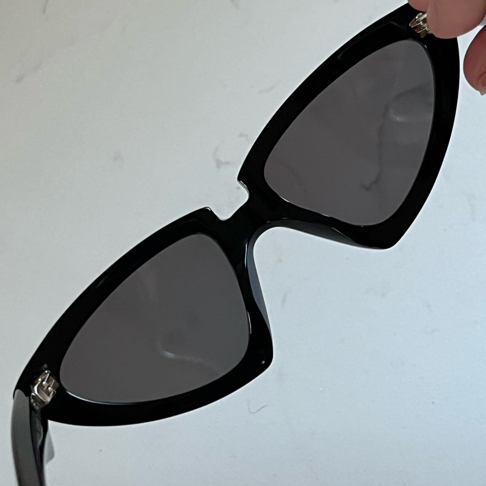 Zimmermann Verona Black Vintage Style Cat Eye Sunglasses Retail $280 - Picture 5 of 14